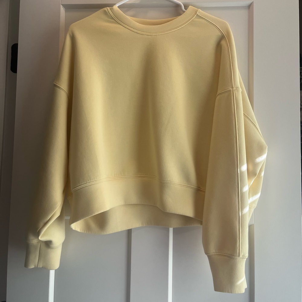 Abercrombie YPB neoKNIT Yellow Crewneck Sweatshirt